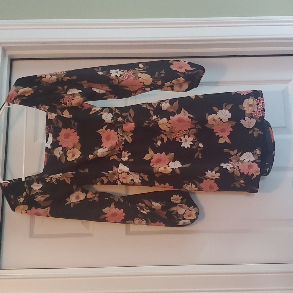 Black floral dress